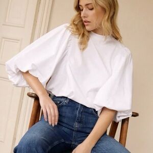 Rosae Paris Le Claude Cotton Blouse Size S